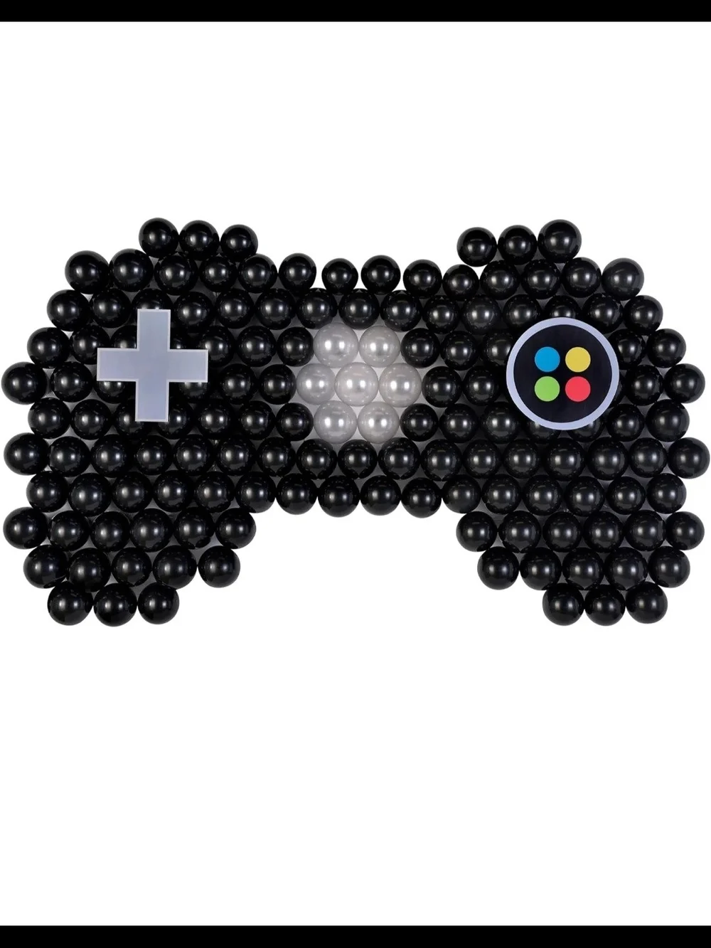 Sculpted Backdrop Kit - Black Balloon Game Controller Wall Accent- NEW